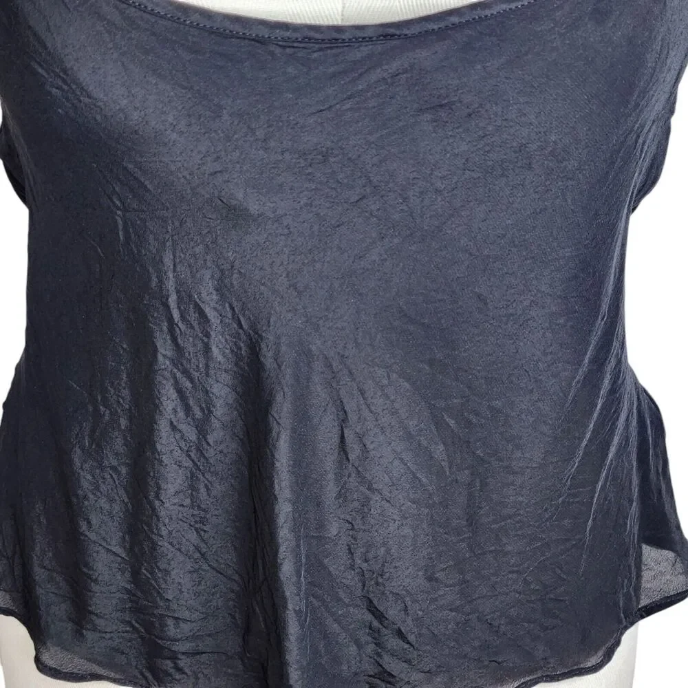 J. Crew‎ Womens Size 6 Camisole Black Viscose Adjustable Strap Layering
